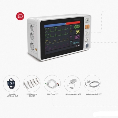 Portable CMS1000Vet Veterinary Monitor Animals Hospital Vital Sign Vet Patient Monitor Systems Veterinary Monitoring Devices