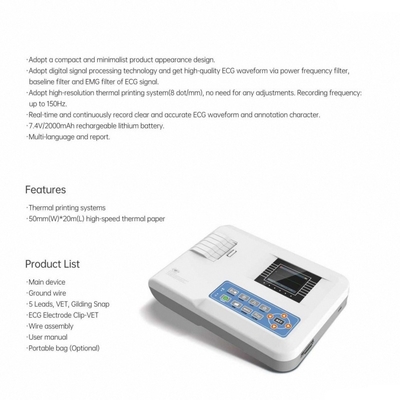 Portable Handheld Veterinary ECG100G-VET Multiparameter Electrocardiograph Heart Rate Monitor Manufacturer's Monitoring Devices